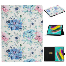 Load image into Gallery viewer, Flower Pattern Horizontal Flip Leather Case with Card Slots &amp; Holder, For Huawei MediaPad M5 lite 10.1, For Huawei MediaPad T5, For Lenovo Tab M10, For Lenovo Tab M10 Plus, For Samsung Galaxy Tab A 8.0 2019, For Samsung Galaxy Tab A 10.1 (2019)        ...