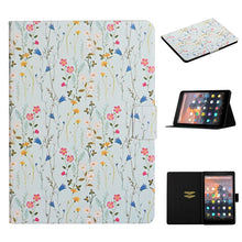 Load image into Gallery viewer, Flower Pattern Horizontal Flip Leather Case with Card Slots &amp; Holder, For Samsung Galaxy Tab S6, For Amazon Kindle Fire 7 (2019), For Amazon Kindle Fire HD 8 (2020), For Amazon Kindle Fire HD 10, For iPad 5, For iPad 10.2, For iPad Pro 10.5 inch       ...
