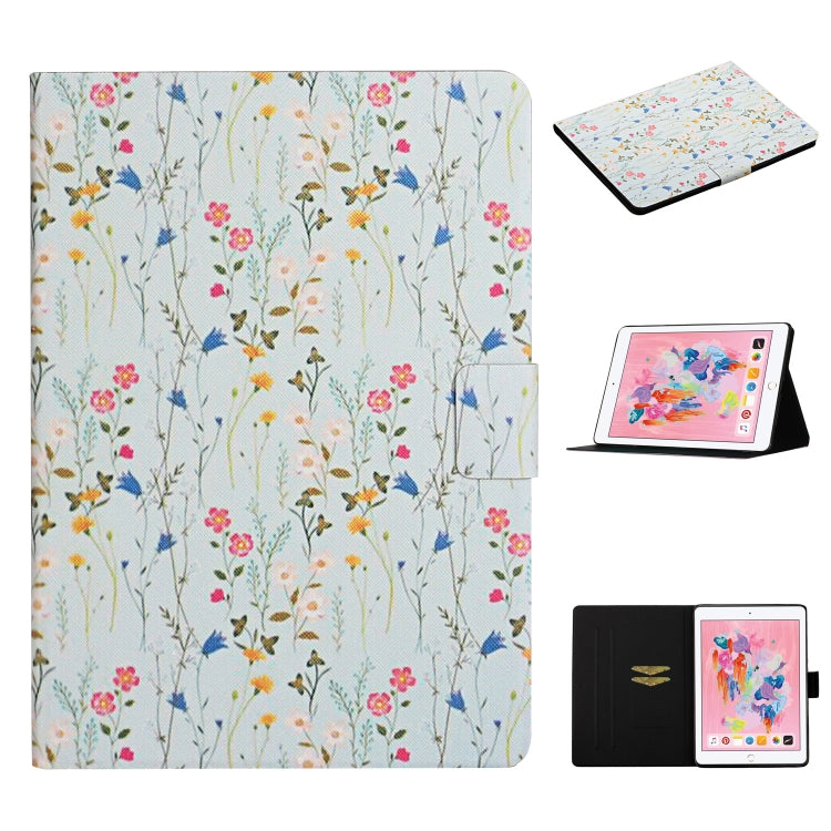 Flower Pattern Horizontal Flip Leather Case with Card Slots & Holder, For Samsung Galaxy Tab S6, For Amazon Kindle Fire 7 (2019), For Amazon Kindle Fire HD 8 (2020), For Amazon Kindle Fire HD 10, For iPad 5, For iPad 10.2, For iPad Pro 10.5 inch       ...