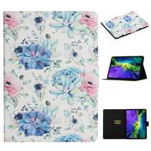 Load image into Gallery viewer, Flower Pattern Horizontal Flip Leather Case with Card Slots &amp; Holder, For Samsung Galaxy Tab S6, For Amazon Kindle Fire 7 (2019), For Amazon Kindle Fire HD 8 (2020), For Amazon Kindle Fire HD 10, For iPad 5, For iPad 10.2, For iPad Pro 10.5 inch       ...