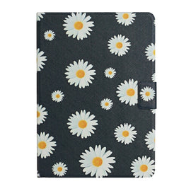 Flower Pattern Horizontal Flip Leather Case with Card Slots & Holder