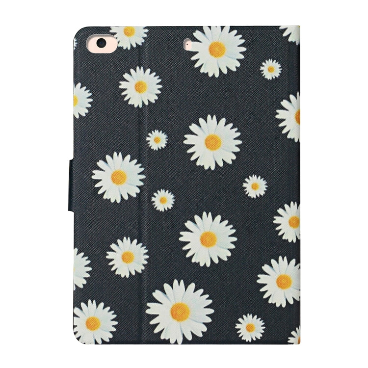 Flower Pattern Horizontal Flip Leather Case with Card Slots & Holder