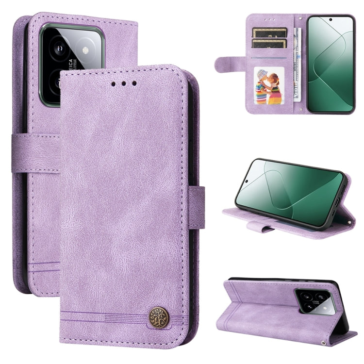 Skin Feel Life Tree Metal Button Leather Phone Case, For Xiaomi Poco F6, For Xiaomi Redmi A3, For Xiaomi Redmi Note13 Pro 4G Global/Poco M6 Pro 4G, For Xiaomi Redmi Note13 4G, For Xiaomi Redmi K70E, For Xiaomi 14 Ultra, For Xiaomi 14 Pro, For Xiaomi 14...