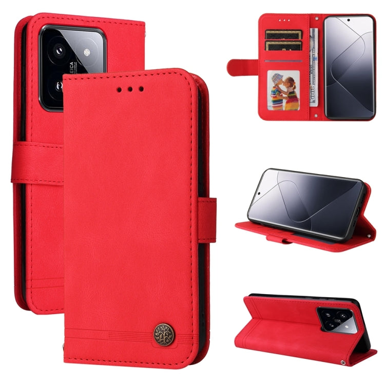 Skin Feel Life Tree Metal Button Leather Phone Case, For Xiaomi Poco F6, For Xiaomi Redmi A3, For Xiaomi Redmi Note13 Pro 4G Global/Poco M6 Pro 4G, For Xiaomi Redmi Note13 4G, For Xiaomi Redmi K70E, For Xiaomi 14 Ultra, For Xiaomi 14 Pro, For Xiaomi 14...