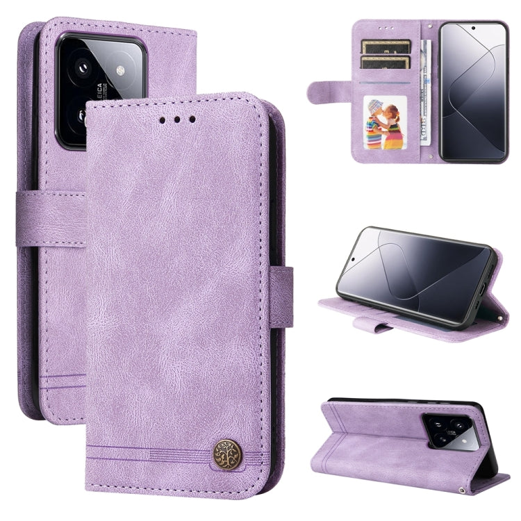Skin Feel Life Tree Metal Button Leather Phone Case, For Xiaomi Poco F6, For Xiaomi Redmi A3, For Xiaomi Redmi Note13 Pro 4G Global/Poco M6 Pro 4G, For Xiaomi Redmi Note13 4G, For Xiaomi Redmi K70E, For Xiaomi 14 Ultra, For Xiaomi 14 Pro, For Xiaomi 14...