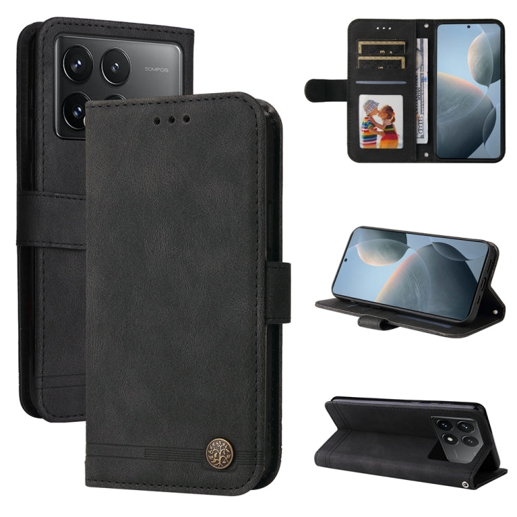 Skin Feel Life Tree Metal Button Leather Phone Case, For Xiaomi Redmi 13C 4G, For Xiaomi Redmi Note13 Pro+ 5G Global, For Xiaomi Redmi Note13 Pro 5G Global, For Xiaomi 13T / Redmi K60 Ultra, For Xiaomi Redmi K70 / K70 Pro, For Xiaomi Redmi Poco F5     ...