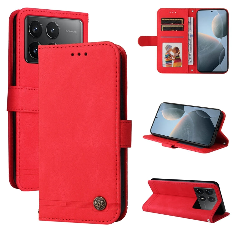 Skin Feel Life Tree Metal Button Leather Phone Case, For Xiaomi Poco F6, For Xiaomi Redmi A3, For Xiaomi Redmi Note13 Pro 4G Global/Poco M6 Pro 4G, For Xiaomi Redmi Note13 4G, For Xiaomi Redmi K70E, For Xiaomi 14 Ultra, For Xiaomi 14 Pro, For Xiaomi 14...