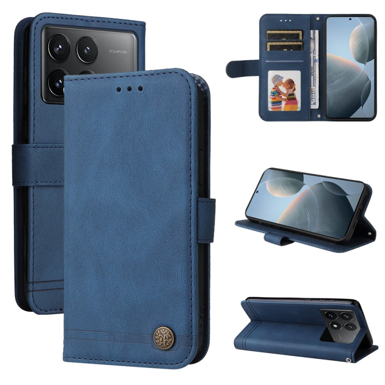Skin Feel Life Tree Metal Button Leather Phone Case, For Xiaomi Poco F6, For Xiaomi Redmi A3, For Xiaomi Redmi Note13 Pro 4G Global/Poco M6 Pro 4G, For Xiaomi Redmi Note13 4G, For Xiaomi Redmi K70E, For Xiaomi 14 Ultra, For Xiaomi 14 Pro, For Xiaomi 14...