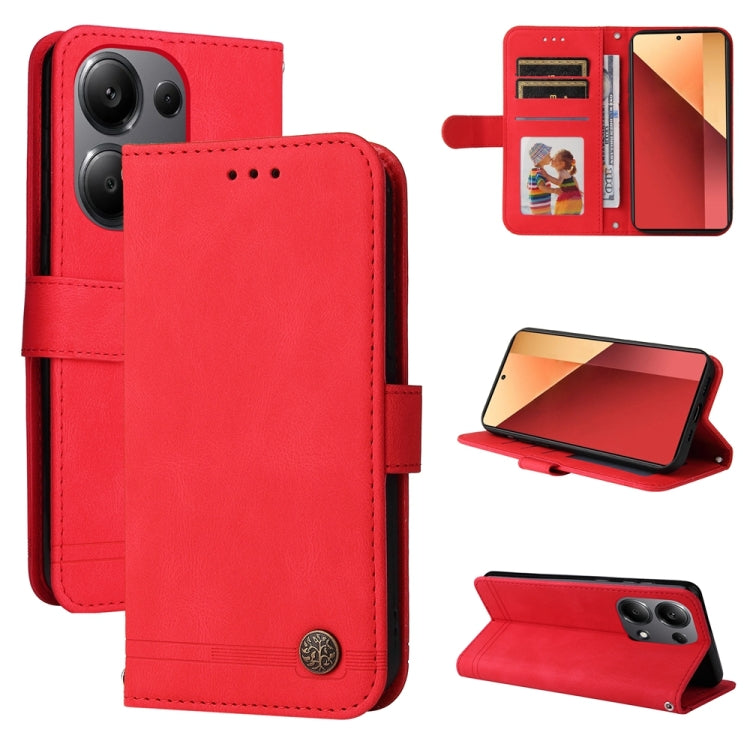Skin Feel Life Tree Metal Button Leather Phone Case, For Xiaomi Poco F6, For Xiaomi Redmi A3, For Xiaomi Redmi Note13 Pro 4G Global/Poco M6 Pro 4G, For Xiaomi Redmi Note13 4G, For Xiaomi Redmi K70E, For Xiaomi 14 Ultra, For Xiaomi 14 Pro, For Xiaomi 14...