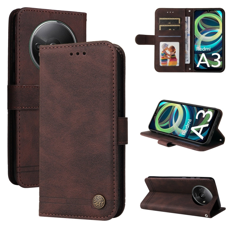 Skin Feel Life Tree Metal Button Leather Phone Case, For Xiaomi Poco F6, For Xiaomi Redmi A3, For Xiaomi Redmi Note13 Pro 4G Global/Poco M6 Pro 4G, For Xiaomi Redmi Note13 4G, For Xiaomi Redmi K70E, For Xiaomi 14 Ultra, For Xiaomi 14 Pro, For Xiaomi 14...