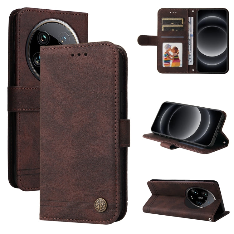Skin Feel Life Tree Metal Button Leather Phone Case, For Xiaomi Poco F6, For Xiaomi Redmi A3, For Xiaomi Redmi Note13 Pro 4G Global/Poco M6 Pro 4G, For Xiaomi Redmi Note13 4G, For Xiaomi Redmi K70E, For Xiaomi 14 Ultra, For Xiaomi 14 Pro, For Xiaomi 14...