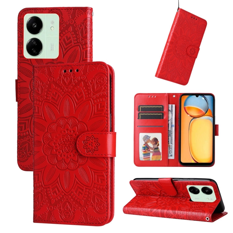 Embossed Sunflower Leather Phone Case, For Xiaomi Redmi A3, For Xiaomi Redmi Note13 Pro 4G Global/Poco M6 Pro 4G, For Xiaomi Redmi Note13 4G, For Xiaomi Redmi K70E, For Xiaomi 14 Ultra, For Xiaomi 14 Pro, For Xiaomi 14, For Xiaomi Redmi Note13 5G Globa...