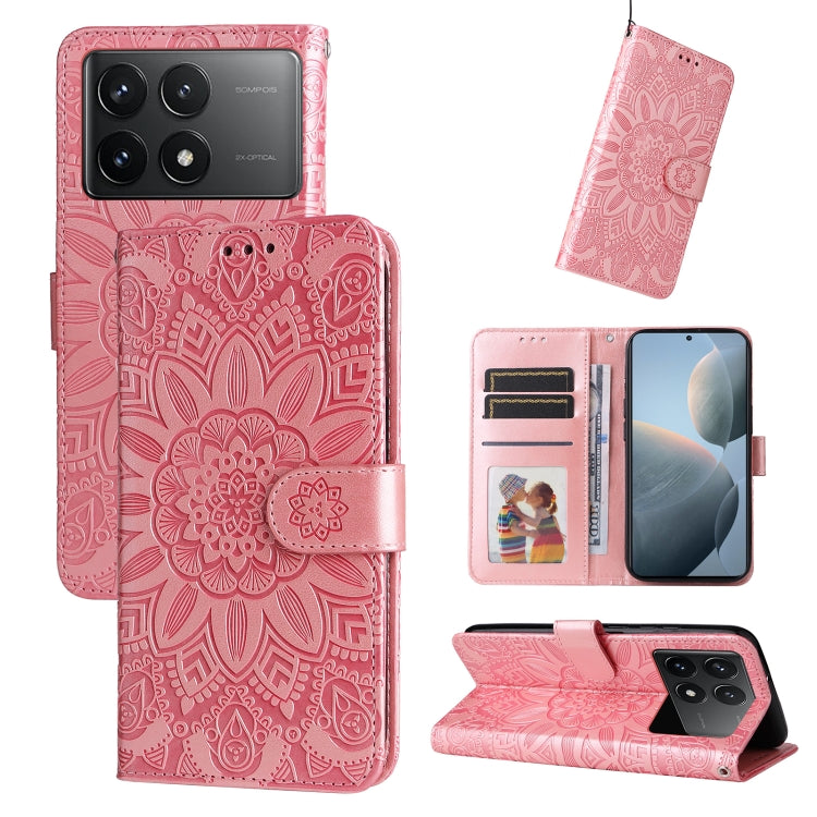 Embossed Sunflower Leather Phone Case, For Xiaomi Redmi A3, For Xiaomi Redmi Note13 Pro 4G Global/Poco M6 Pro 4G, For Xiaomi Redmi Note13 4G, For Xiaomi Redmi K70E, For Xiaomi 14 Ultra, For Xiaomi 14 Pro, For Xiaomi 14, For Xiaomi Redmi Note13 5G Globa...