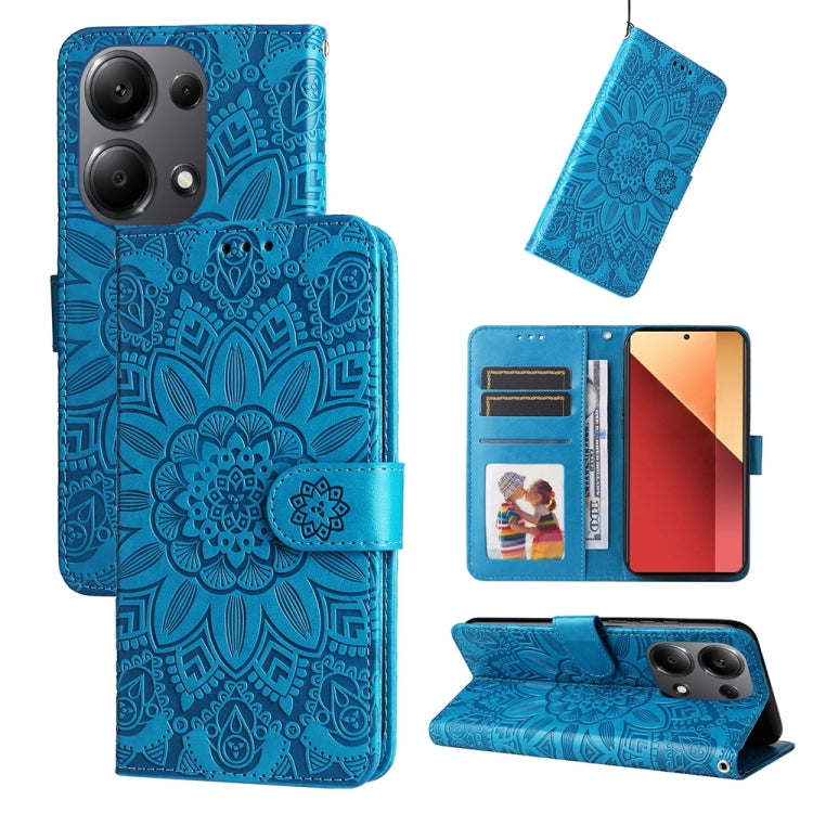 Embossed Sunflower Leather Phone Case, For Xiaomi Redmi A3, For Xiaomi Redmi Note13 Pro 4G Global/Poco M6 Pro 4G, For Xiaomi Redmi Note13 4G, For Xiaomi Redmi K70E, For Xiaomi 14 Ultra, For Xiaomi 14 Pro, For Xiaomi 14, For Xiaomi Redmi Note13 5G Globa...