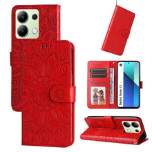 Load image into Gallery viewer, Embossed Sunflower Leather Phone Case, For Xiaomi Redmi A3, For Xiaomi Redmi Note13 Pro 4G Global/Poco M6 Pro 4G, For Xiaomi Redmi Note13 4G, For Xiaomi Redmi K70E, For Xiaomi 14 Ultra, For Xiaomi 14 Pro, For Xiaomi 14, For Xiaomi Redmi Note13 5G Globa...