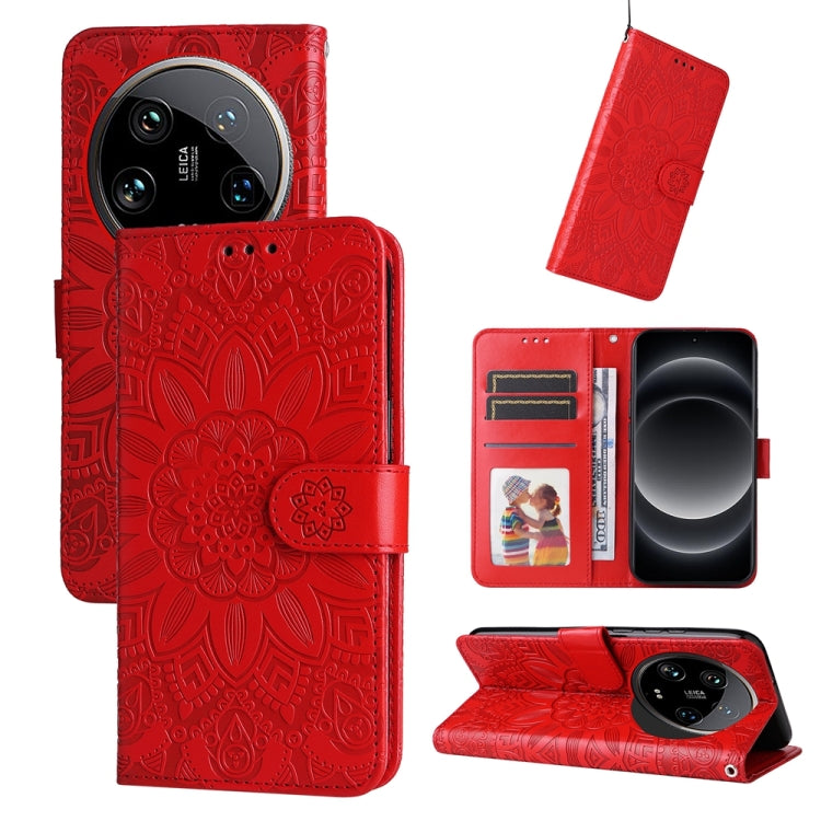 Embossed Sunflower Leather Phone Case, For Xiaomi Redmi A3, For Xiaomi Redmi Note13 Pro 4G Global/Poco M6 Pro 4G, For Xiaomi Redmi Note13 4G, For Xiaomi Redmi K70E, For Xiaomi 14 Ultra, For Xiaomi 14 Pro, For Xiaomi 14, For Xiaomi Redmi Note13 5G Globa...