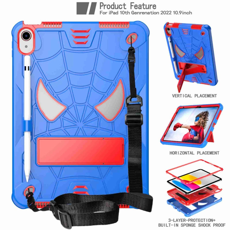 Spider Texture Silicone Hybrid PC Tablet Case with Shoulder Strap