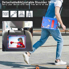 Load image into Gallery viewer, Spider Texture Silicone Hybrid PC Tablet Case with Shoulder Strap