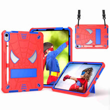 Load image into Gallery viewer, Spider Texture Silicone Hybrid PC Tablet Case with Shoulder Strap