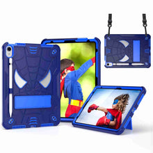 Load image into Gallery viewer, Spider Texture Silicone Hybrid PC Tablet Case with Shoulder Strap