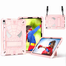 Load image into Gallery viewer, Spider Texture Silicone Hybrid PC Tablet Case with Shoulder Strap