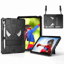 Load image into Gallery viewer, Spider Texture Silicone Hybrid PC Tablet Case with Shoulder Strap