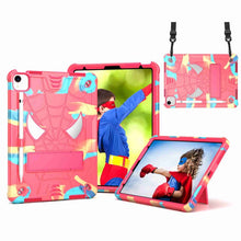 Load image into Gallery viewer, Spider Texture Silicone Hybrid PC Tablet Case with Shoulder Strap