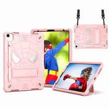Load image into Gallery viewer, Spider Texture Silicone Hybrid PC Tablet Case with Shoulder Strap