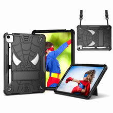 Load image into Gallery viewer, Spider Texture Silicone Hybrid PC Tablet Case with Shoulder Strap