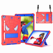Load image into Gallery viewer, Spider Texture Silicone Hybrid PC Tablet Case with Shoulder Strap