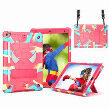 Load image into Gallery viewer, Spider Texture Silicone Hybrid PC Tablet Case with Shoulder Strap