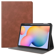 Load image into Gallery viewer, For Samsung Galaxy Tab S6 Lite P610 / P615 Cowhide Texture TPU Tablet Horizontal Flip Leather Case with Holder &amp; Sleep / Wake-Up Function &amp; Pen Slot