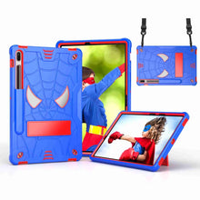 Load image into Gallery viewer, Spider Texture Silicone Hybrid PC Tablet Case with Shoulder Strap