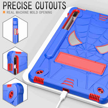 Load image into Gallery viewer, Spider Texture Silicone Hybrid PC Tablet Case with Shoulder Strap