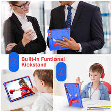 Load image into Gallery viewer, Spider Texture Silicone Hybrid PC Tablet Case with Shoulder Strap