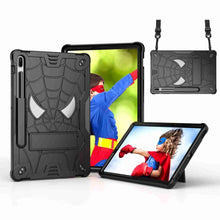 Load image into Gallery viewer, Spider Texture Silicone Hybrid PC Tablet Case with Shoulder Strap