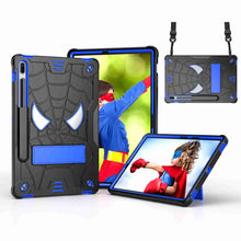 Load image into Gallery viewer, Spider Texture Silicone Hybrid PC Tablet Case with Shoulder Strap