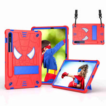 Load image into Gallery viewer, Spider Texture Silicone Hybrid PC Tablet Case with Shoulder Strap