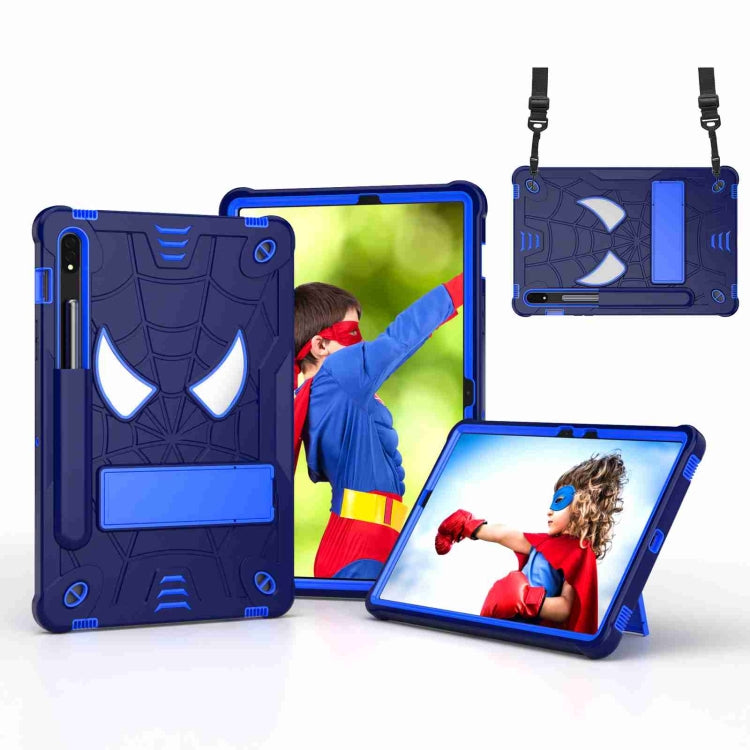 Spider Texture Silicone Hybrid PC Tablet Case with Shoulder Strap