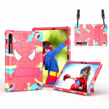 Load image into Gallery viewer, Spider Texture Silicone Hybrid PC Tablet Case with Shoulder Strap