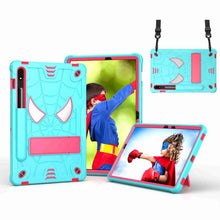Load image into Gallery viewer, Spider Texture Silicone Hybrid PC Tablet Case with Shoulder Strap