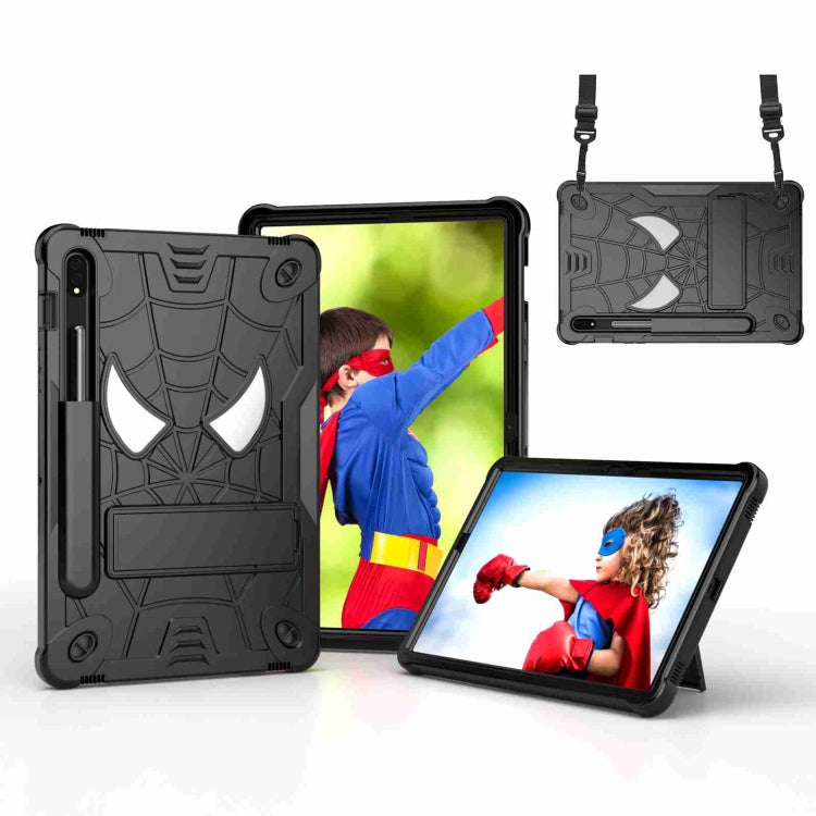Spider Texture Silicone Hybrid PC Tablet Case with Shoulder Strap