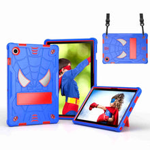 Load image into Gallery viewer, Spider Texture Silicone Hybrid PC Tablet Case with Shoulder Strap