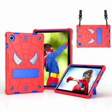 Load image into Gallery viewer, Spider Texture Silicone Hybrid PC Tablet Case with Shoulder Strap