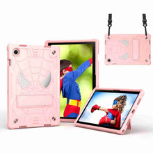 Load image into Gallery viewer, Spider Texture Silicone Hybrid PC Tablet Case with Shoulder Strap