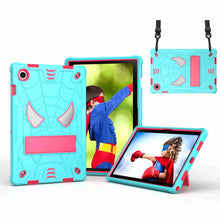 Load image into Gallery viewer, Spider Texture Silicone Hybrid PC Tablet Case with Shoulder Strap