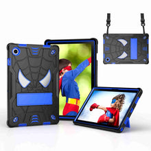 Load image into Gallery viewer, Spider Texture Silicone Hybrid PC Tablet Case with Shoulder Strap