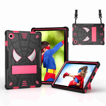 Load image into Gallery viewer, Spider Texture Silicone Hybrid PC Tablet Case with Shoulder Strap