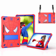 Load image into Gallery viewer, Spider Texture Silicone Hybrid PC Tablet Case with Shoulder Strap
