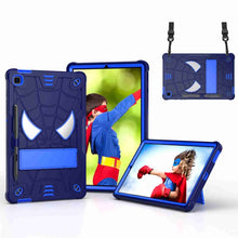 Load image into Gallery viewer, Spider Texture Silicone Hybrid PC Tablet Case with Shoulder Strap
